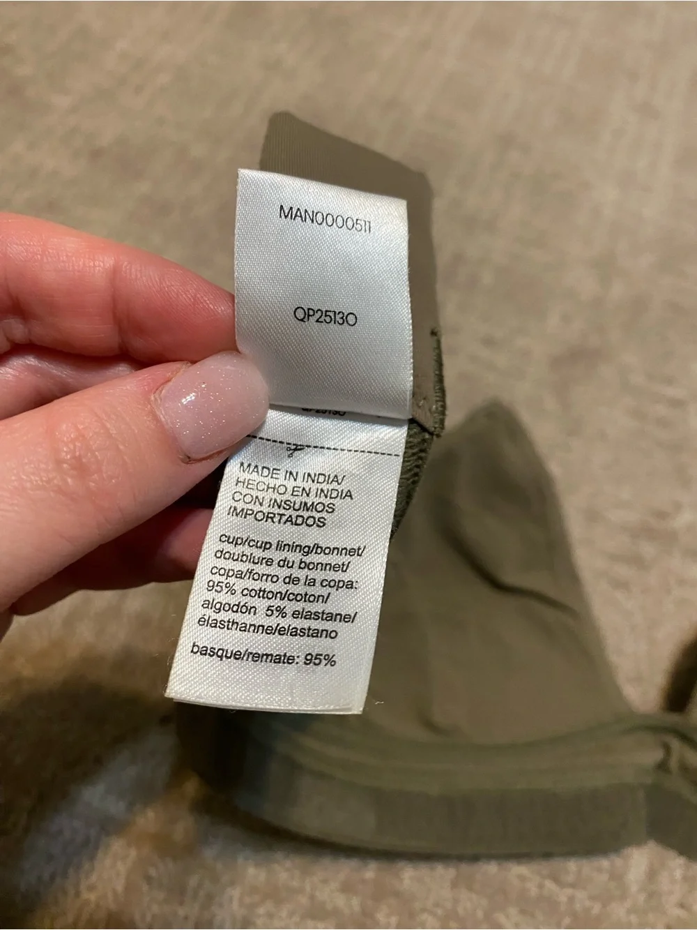 {Calvin Klein} Cotton Sport Bra | Olive Green ~ Size Small - Picture 14 of 15